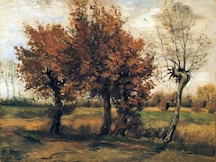 Autumn Landscape with Four Trees by Vincent van Gogh