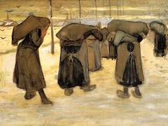 Miner's Wives Carrying Sacks of Coal by Vincent van Gogh