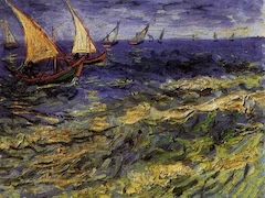 Seascape at Saintes Maries by Vincent van Gogh