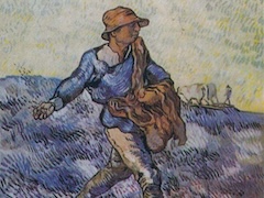 Sower after Millet by Vincent van Gogh