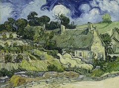 Thatchedv Cottages at-Cordeville by Vincent van Gogh