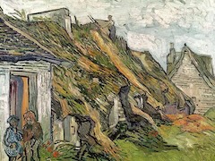 Thatched Cottages in Chaponval by Vincent van Gogh