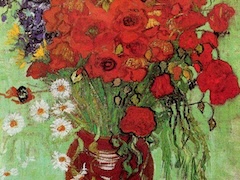 Vase with Red Poppies and Daisies by Vincent van Gogh
