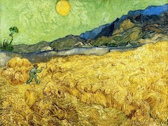 Wheat Field with a Reaper by Vincent van Gogh