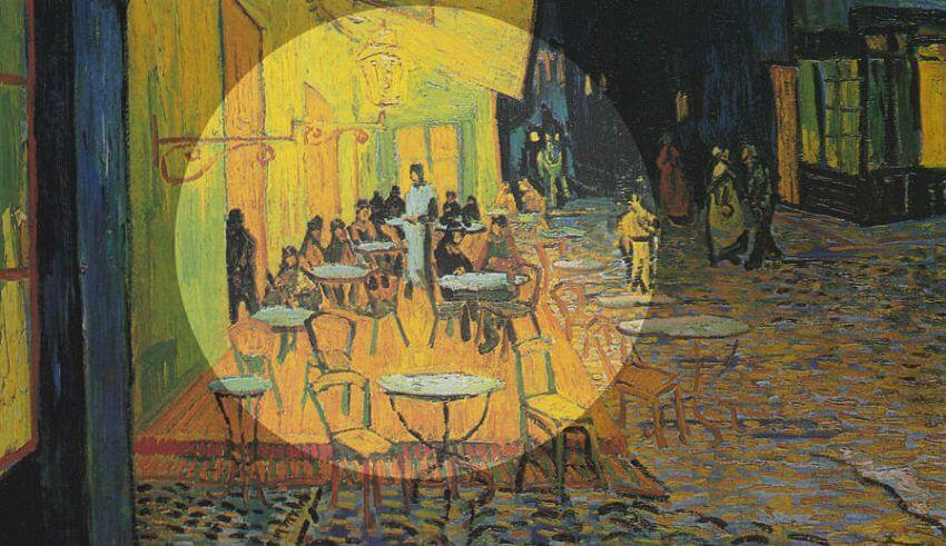 Detail of Café Terrace at Night by Van Gogh