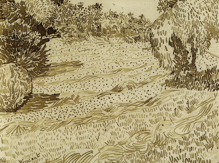 A Corner of a Garden in Place Lamartine - by Vincent van Gogh