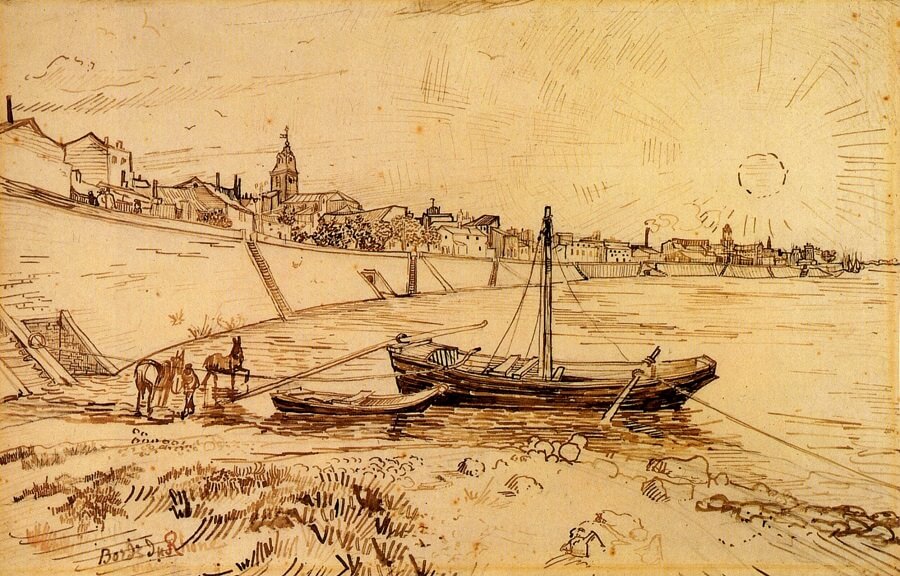 Bank of the Rhone - by Vincent van Gogh