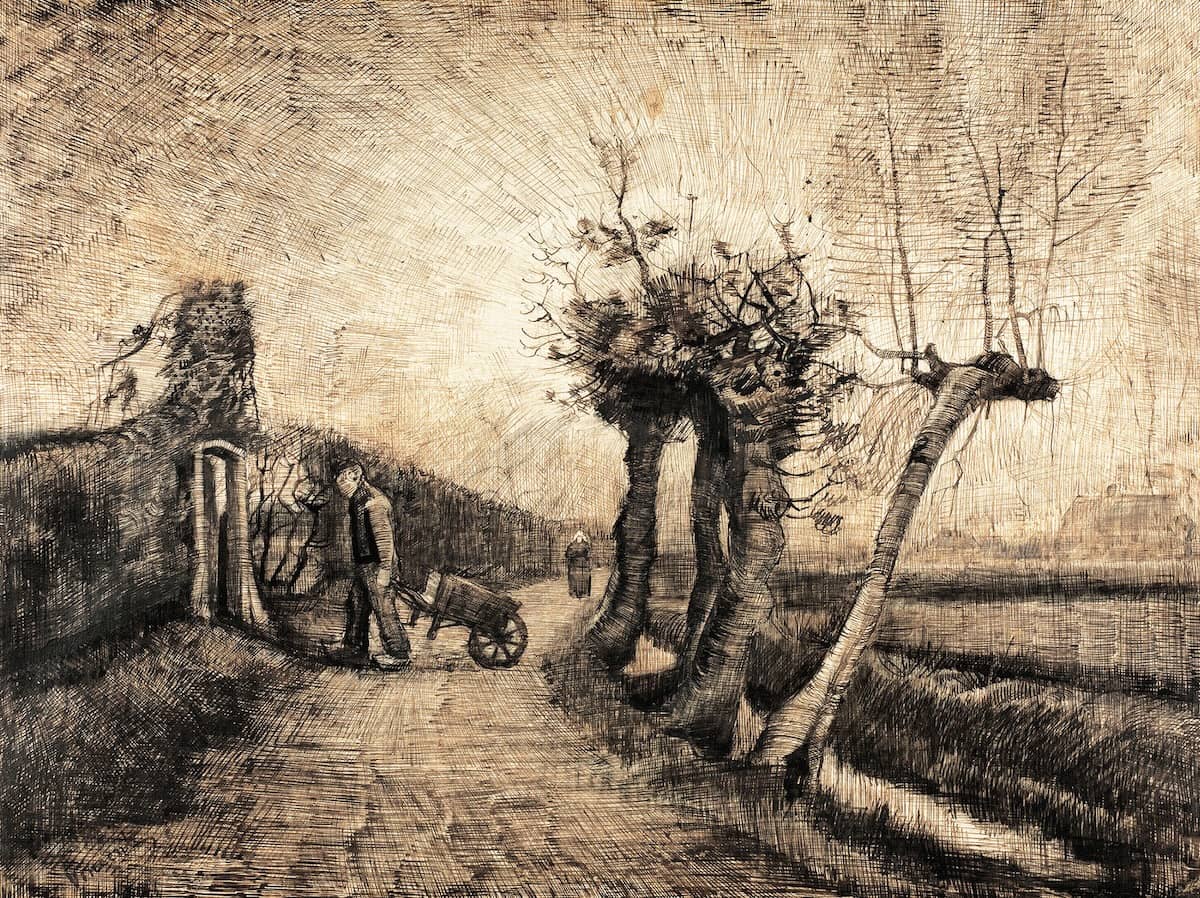 Behind the Hedgerows - by Vincent van Gogh