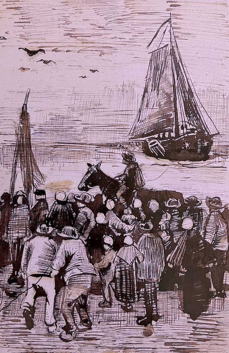 Boat at Scheveningen, 1882 by Vincent van Gogh