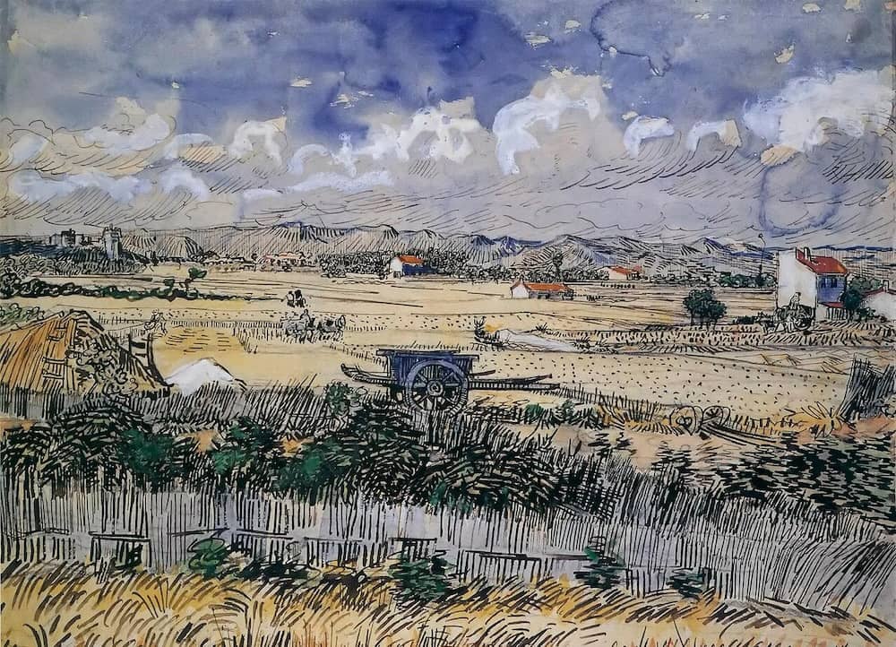 The Harvest (Watercolor) by Van Gogh