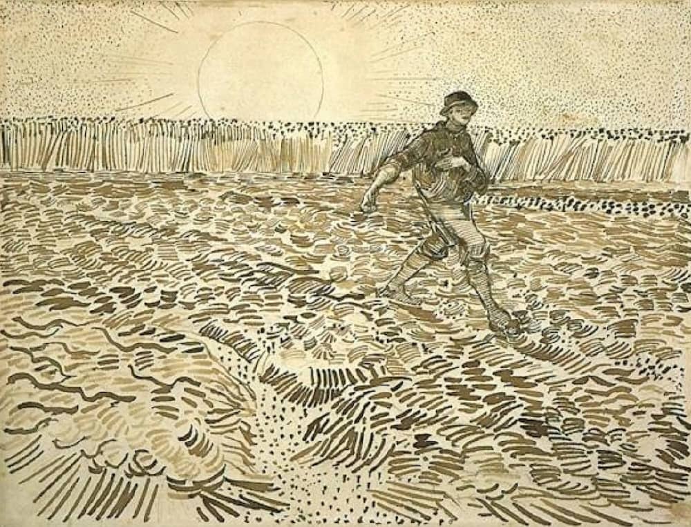Sower with Setting Sun - by Vincent van Gogh