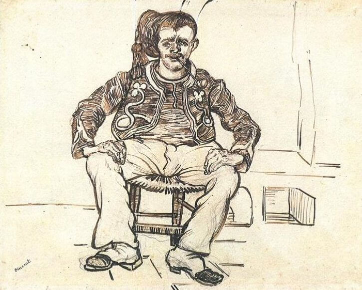 The Zouave Seated - by Vincent van Gogh