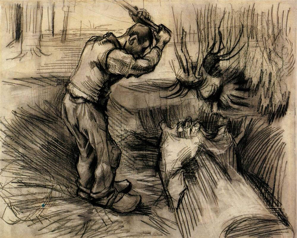 Woodcutter - by Vincent van Gogh