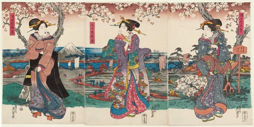 Work of Keisai Eisen's Courtesan