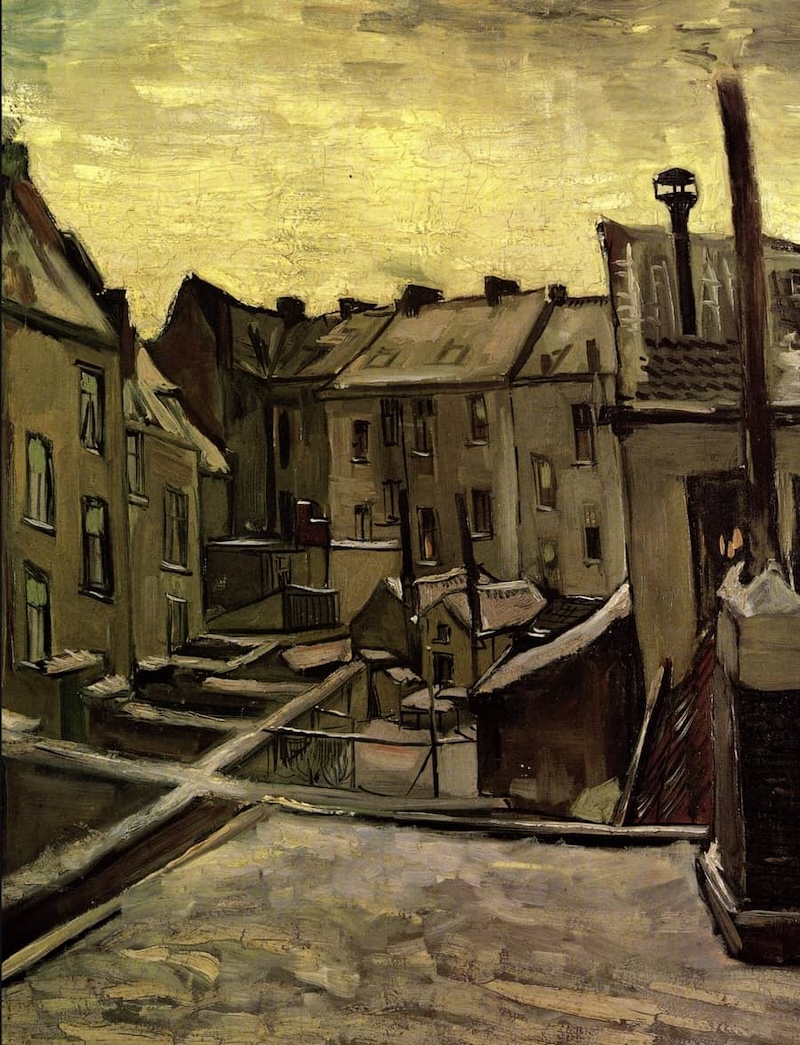 Backyards in Antwerp 1885 by Vincent van Gogh