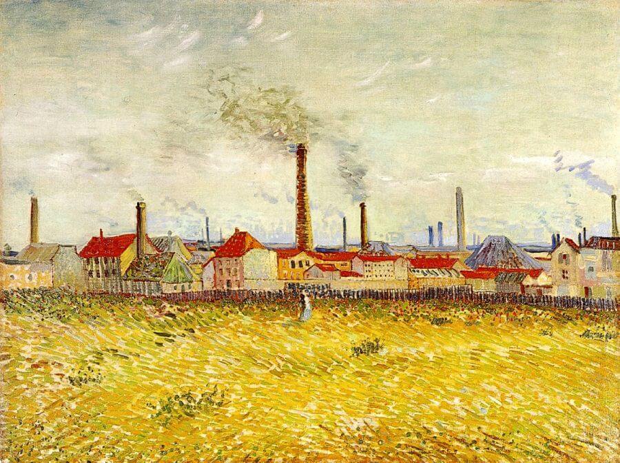 Factories in Asnieres, 1887 by Vincent Van Gogh