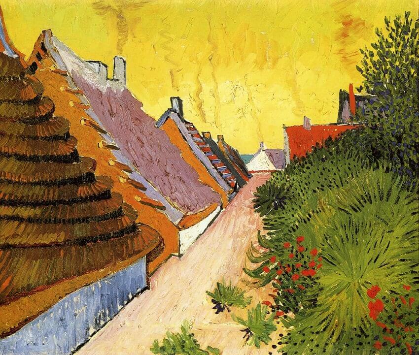 Farmhouses in Saintes Maries, 1888 by Vincent Van Gogh