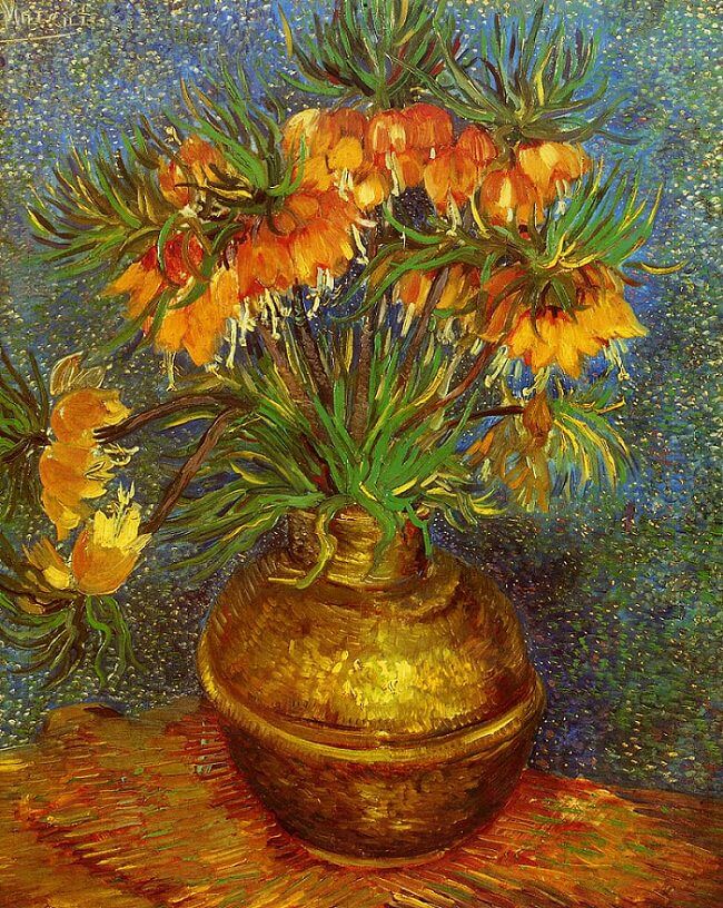 Fritillaries in a Copper Vase, 1887 by Vincent Van Gogh