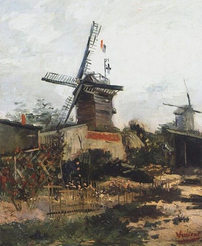 Van gogh moulin de la galette 1886 hot sale