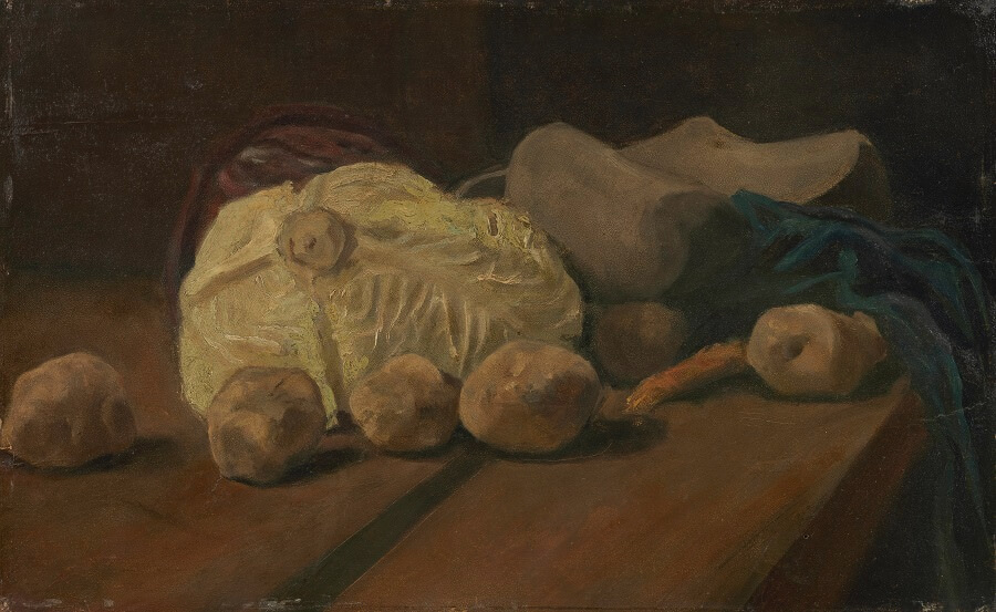 Still Life with Cabbage and Clogs, 1881 by Vincent van Gogh