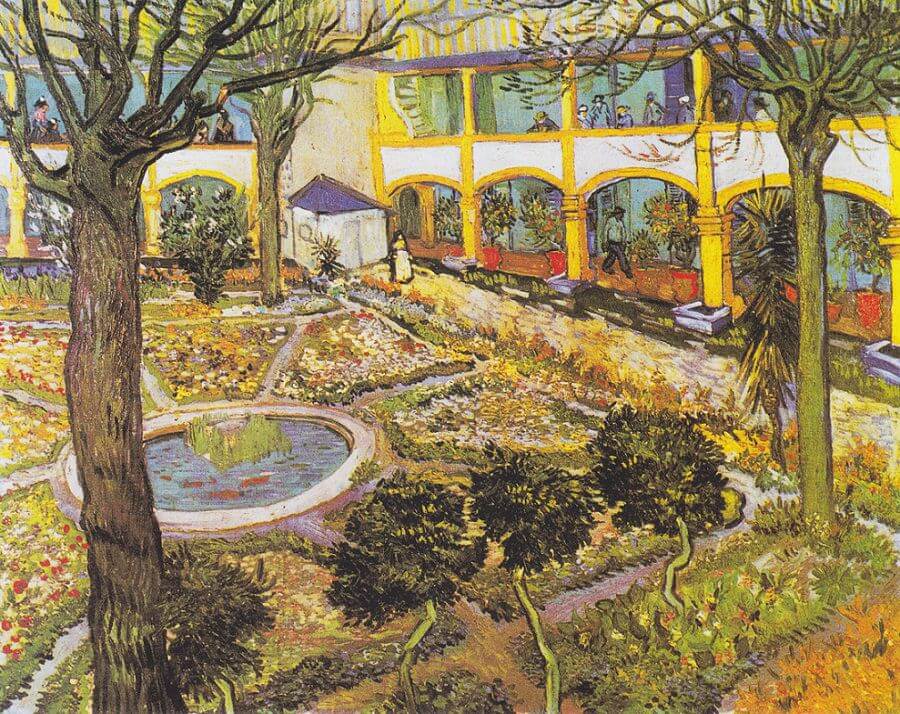 The Asylum Garden at Arles, 1889 by Vincent Van Gogh