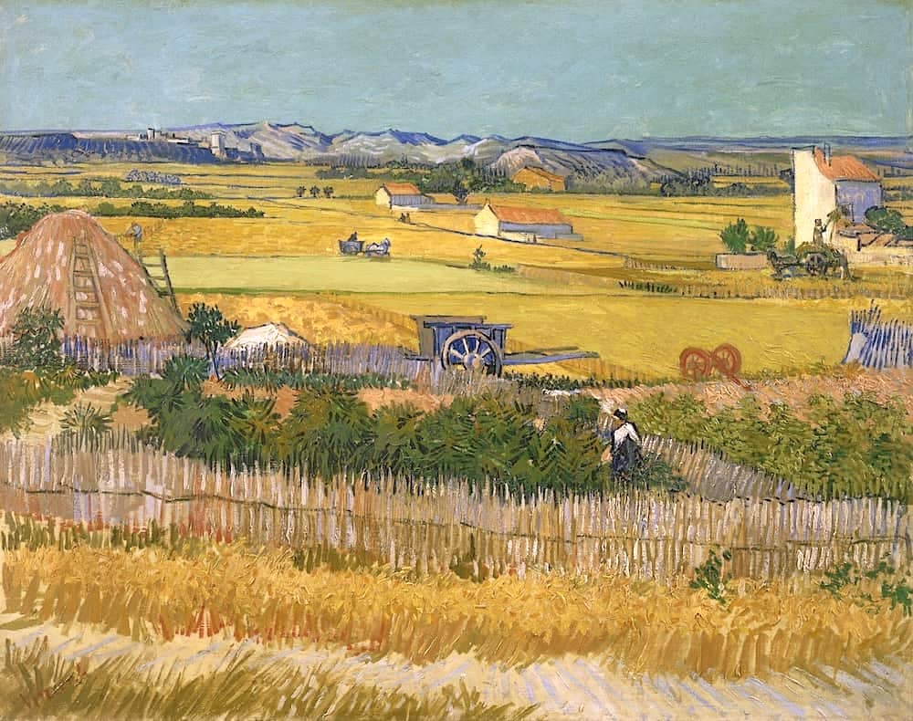 Harvest at La Crau, 1888 by Vincent van Gogh
