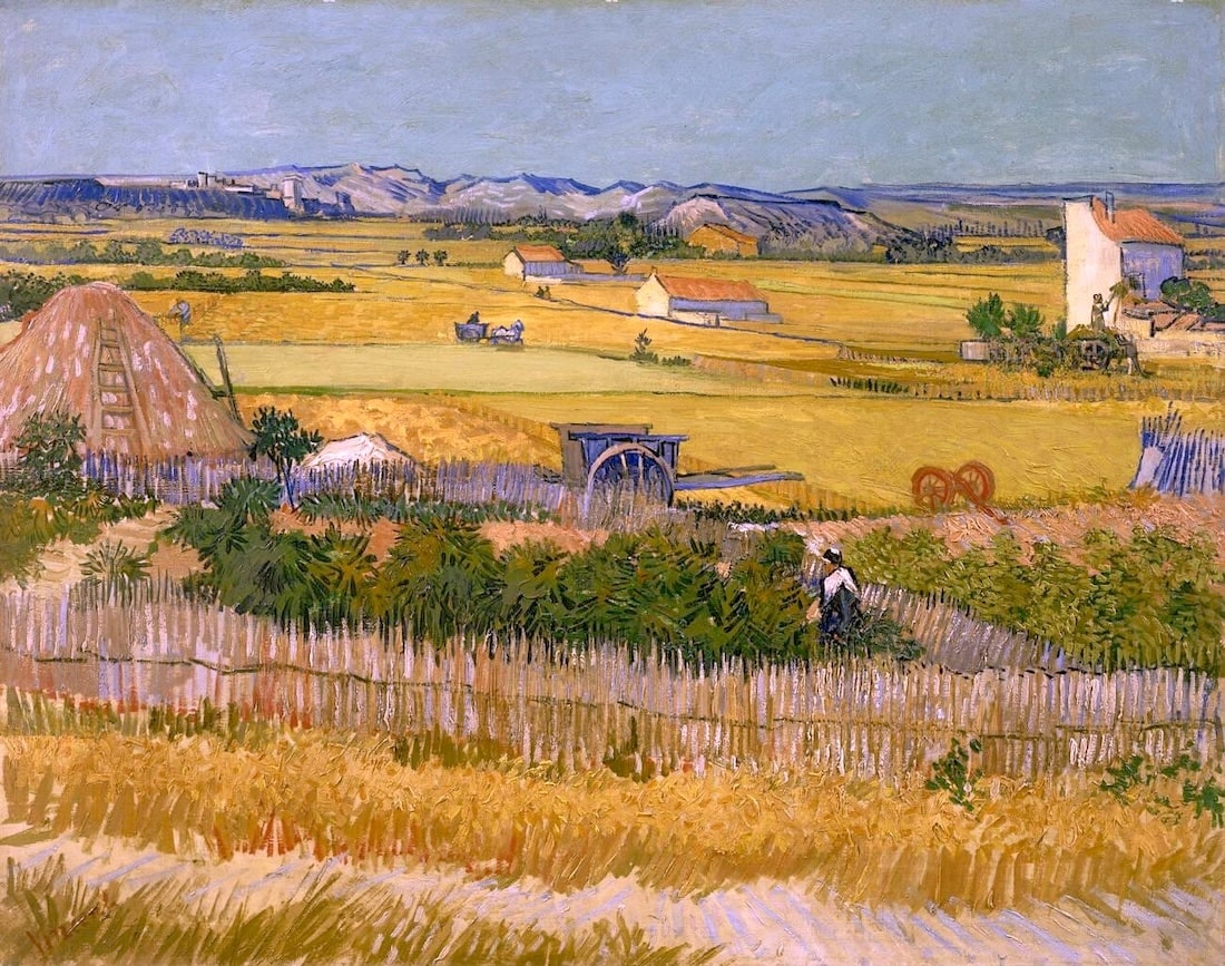 Harvest at La Crau, 1888 by Vincent van Gogh