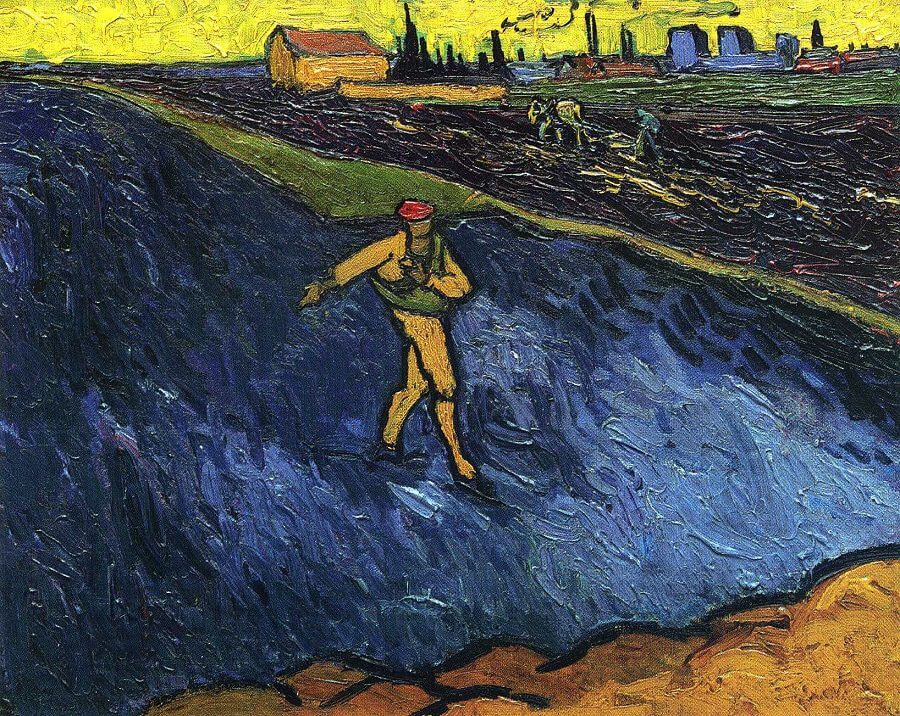 The Sower, with the Outskirts of Arles in the Background, 1888 by Vincent van Gogh