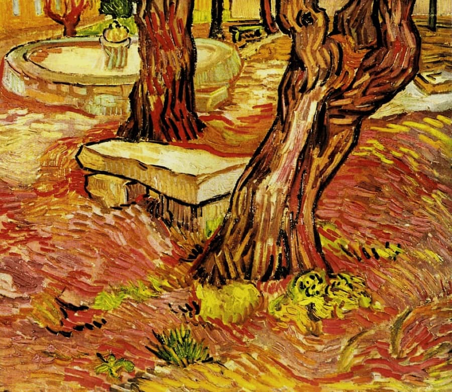 The Stone Bench in the Garden, 1889 by Vincent Van Gogh