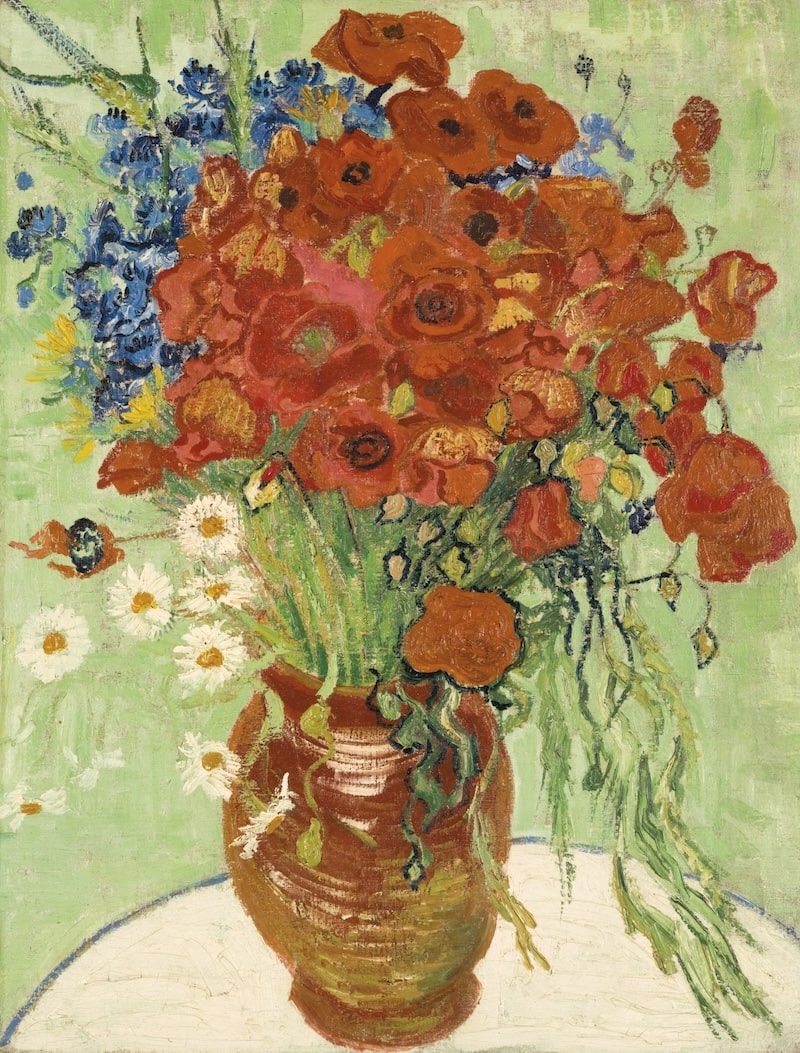 Vase with Daisies and Poppies, 1890 by Vincent van Gogh