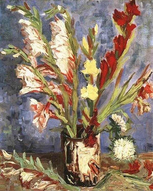 Vase with Gladioli, 1886 by Vincent van Gogh
