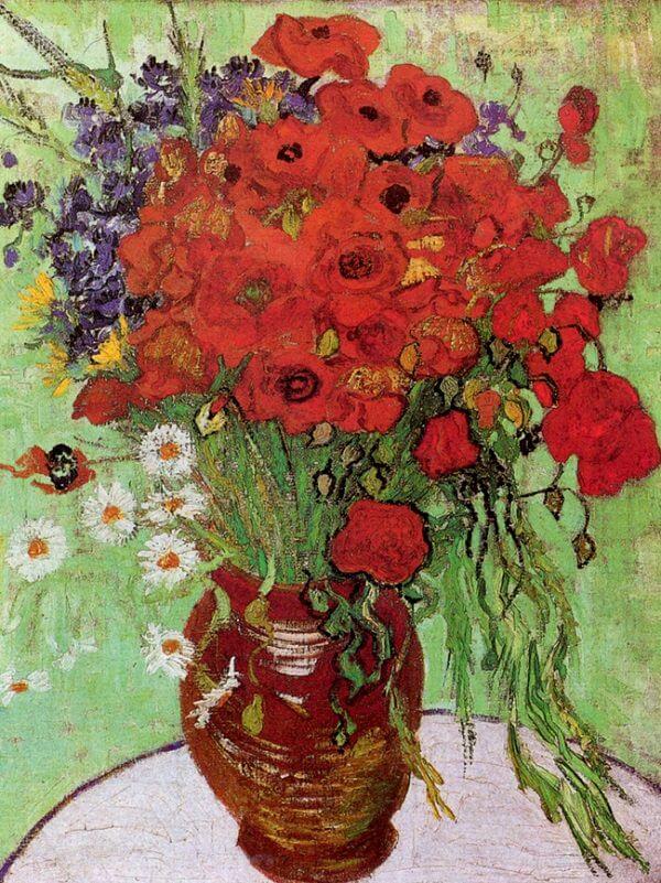 Vase with Red Poppies and Daisies, 1890 by Vincent van Gogh