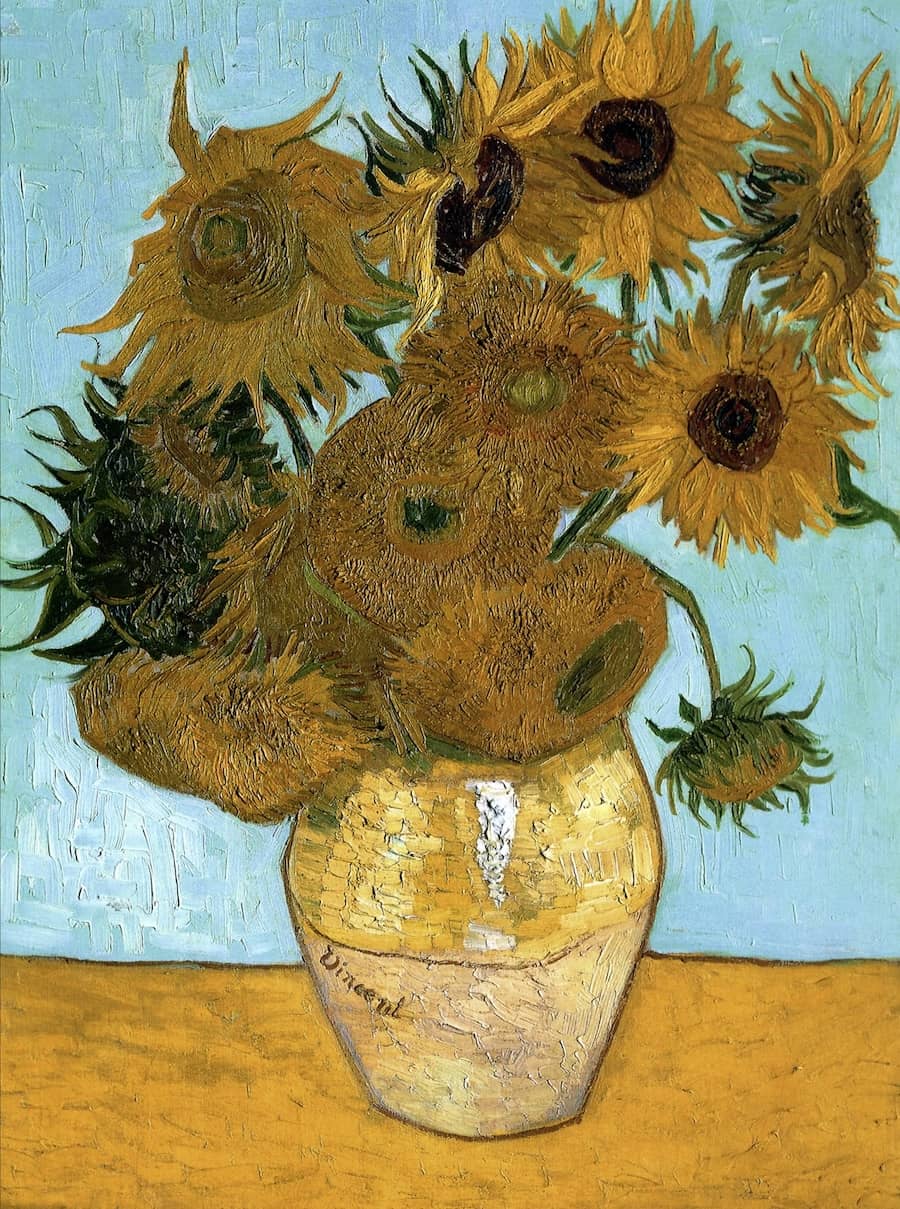Vase with Twelve Sunflowers, 1888 by Vincent van Gogh