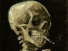 Skull of a Skeleton with Burning Cigarette by Vincent van Gogh