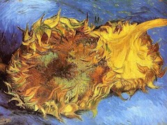 Two Cut Sunflowers by Vincent van Gogh